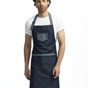 Domain Contrast Denim Bib Apron