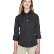 Women's Perfect Fit™ Three-Quarter Sleeve Stretch Poplin Dress Shirt