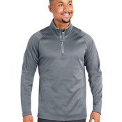 Men's Waffle Fleece Quarter-Zip Pullover
