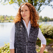 Cutter & Buck Rainier PrimaLoft Womens Eco Insulated Full Zip Printed Puffer Vest